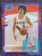 2020-21 Panini Donruss Optic Rated Purple Prizm CJ Elleby #195 Rookie RC Blazers